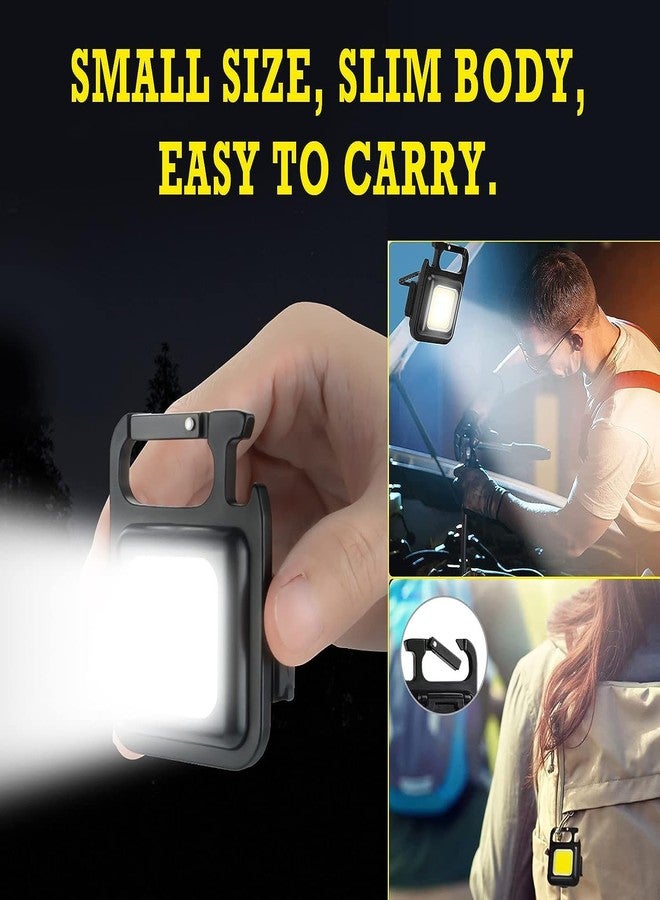 Sument Emergency Lights Rechargeable 1000 Lumens Multifunctional Keychain Flashlight Mechanic Light Waterproof Torch with 3 Modes with Flip Holder, Bottle Opener and Magnetic Base for Camping & Hiking - Image 5